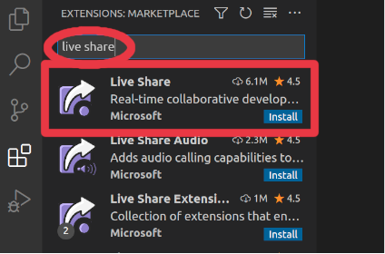 Install Live Share